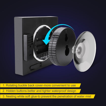 TS-WP10-W Waterproof Bathroom Wall Clock Timer Household Thermometer Hygrometer - DealBuddy