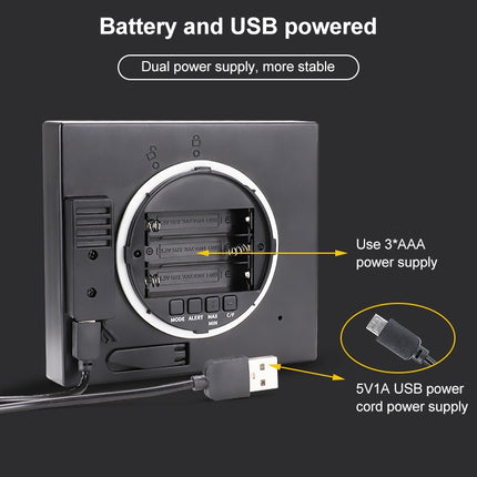 TS-WP10-W Waterproof Bathroom Wall Clock Timer Household Thermometer Hygrometer - DealBuddy