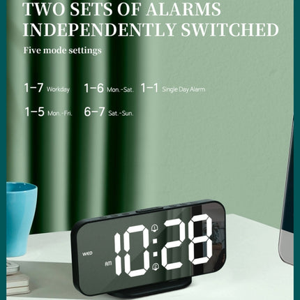 8821 LED Mirror Dual-purpose Snooze Alarm Clock