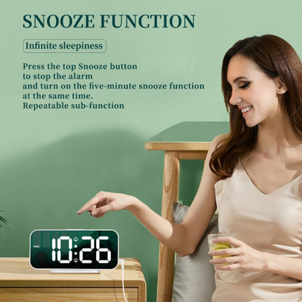 8821 LED Mirror Dual-purpose Snooze Alarm Clock