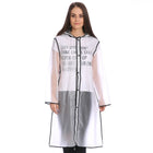 EVA Edging Conjoined Poncho Edge Design Transparent Hat Brim Rain Covers Waterproof Outdoor Raincoat, Size: L, Suitable for 150-170cm Height