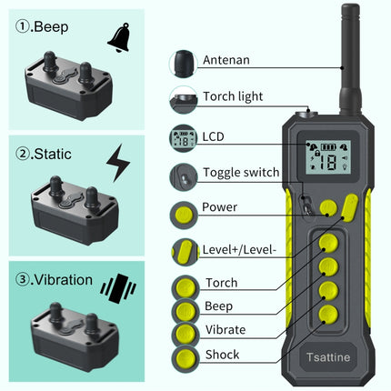 Tsattine T10 IP68 Waterproof 2000FT Dog Training Device with LCD Light, T10 - DealBuddy