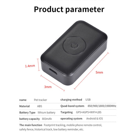 P03 2G Waterproof Pet GPS Tracker GPS+AGPS+WiFi+LBS Locator, P03 - DealBuddy