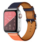 Two Color Single Loop Leather Wrist Strap Watchband for Apple Watch Series 3 & 2 & 1, 38mm Orange+Bright Blue, 42mm Orange+Bright Blue, 38mm Pink+Wine Red, 42mm Pink+Wine Red, 38mm Amber+Orange Red+Light Rose Red, 42mm Amber+Orange Red+Light Rose Red  ... - DealBuddy