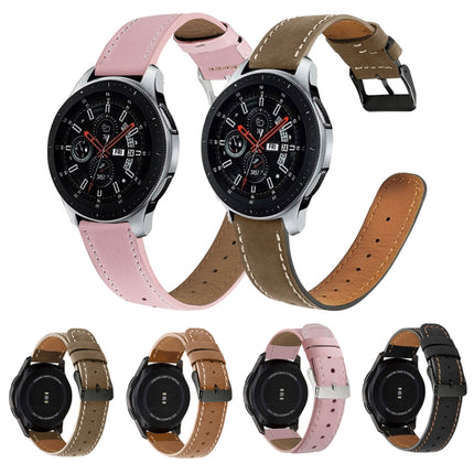 Round Tail Genuine Leather Replacement Strap Watchband, For Samsung Galaxy Watch 3 41mm, For Samsung Galaxy Watch 3 45mm, For Samsung Galaxy Watch 42mm, For Samsung Galaxy Watch 46mm - DealBuddy