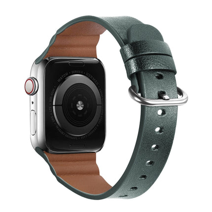 Replacement Genuine Leather Watchbands, For Apple Watch Series 7 45mm / 6 & SE & 5 & 4 44mm / 3 & 2 & 1 42mm, For Apple Watch Series 7 41mm / 6 & SE & 5 & 4 40mm / 3 & 2 & 1 38mm - DealBuddy