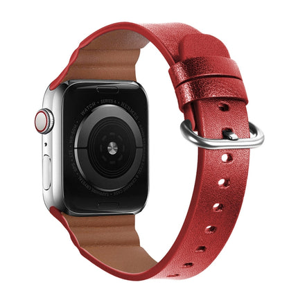 Replacement Genuine Leather Watchbands, For Apple Watch Series 7 45mm / 6 & SE & 5 & 4 44mm / 3 & 2 & 1 42mm, For Apple Watch Series 7 41mm / 6 & SE & 5 & 4 40mm / 3 & 2 & 1 38mm - DealBuddy