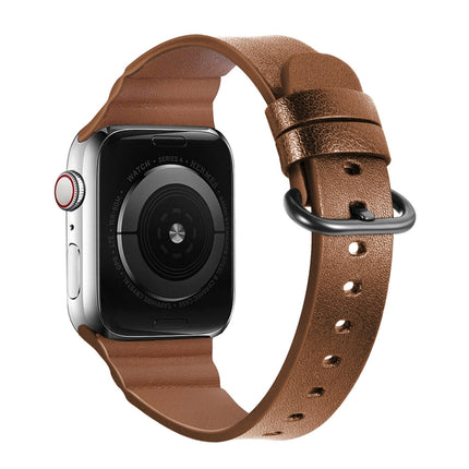 Replacement Genuine Leather Watchbands, For Apple Watch Series 7 45mm / 6 & SE & 5 & 4 44mm / 3 & 2 & 1 42mm, For Apple Watch Series 7 41mm / 6 & SE & 5 & 4 40mm / 3 & 2 & 1 38mm - DealBuddy