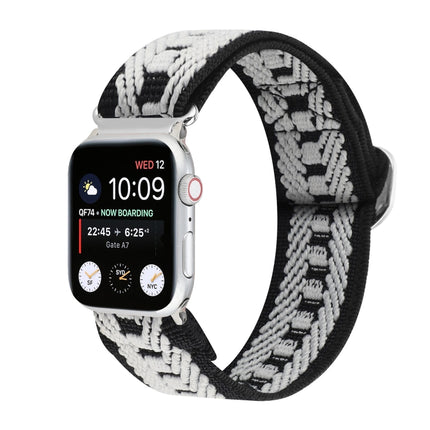 Metal Japanese Buckle Elastic Nylon Replacement Watchbands, For Apple Watch Series 7 45mm / 6 & SE & 5 & 4 44mm / 3 & 2 & 1 42mm, For Apple Watch Series 8&7 41mm / SE 2&6&SE&5&4 40mm / 3&2&1 38mm                                                         ... - DealBuddy