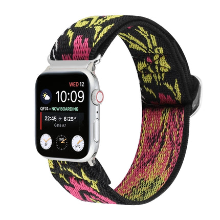 Metal Japanese Buckle Elastic Nylon Replacement Watchbands, For Apple Watch Series 7 45mm / 6 & SE & 5 & 4 44mm / 3 & 2 & 1 42mm, For Apple Watch Series 8&7 41mm / SE 2&6&SE&5&4 40mm / 3&2&1 38mm                                                         ... - DealBuddy
