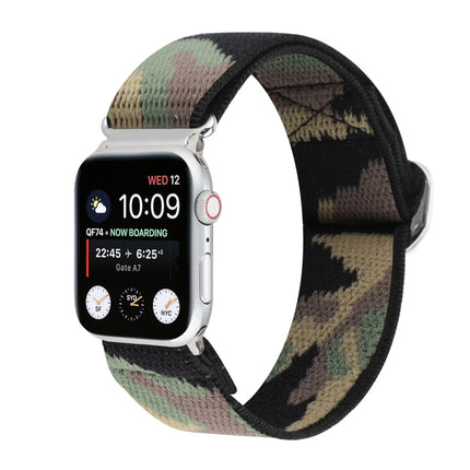 Metal Japanese Buckle Elastic Nylon Replacement Watchbands, For Apple Watch Series 7 45mm / 6 & SE & 5 & 4 44mm / 3 & 2 & 1 42mm, For Apple Watch Series 8&7 41mm / SE 2&6&SE&5&4 40mm / 3&2&1 38mm                                                         ... - DealBuddy