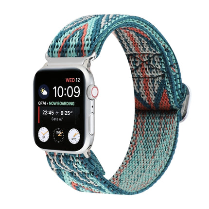 Metal Japanese Buckle Elastic Nylon Replacement Watchbands, For Apple Watch Series 7 45mm / 6 & SE & 5 & 4 44mm / 3 & 2 & 1 42mm, For Apple Watch Series 8&7 41mm / SE 2&6&SE&5&4 40mm / 3&2&1 38mm                                                         ... - DealBuddy