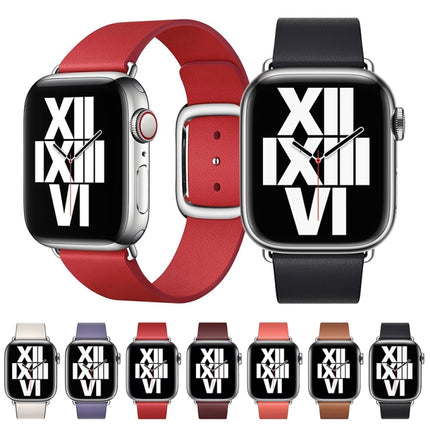 Modern Style Leather Watch Band For Apple Watch 49mm / 46mm / 45mm / 44mm / 42mm - DealBuddy