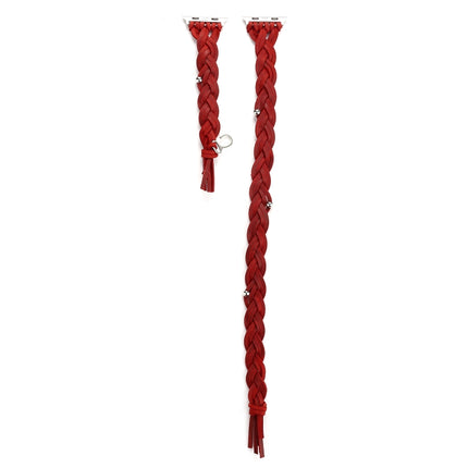 Hand-woven Leather Watchband For Apple Watch Series 6 & SE & 5 & 4 44mm / 3 & 2 & 1 42mm - DealBuddy