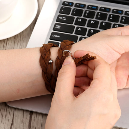 Hand-woven Leather Watchband For Apple Watch Series 6 & SE & 5 & 4 44mm / 3 & 2 & 1 42mm, For Apple Watch Ultra 49mm / Series 8&7 45mm / SE 2&6&SE&5&4 44mm / 3&2&1 42mm, For Apple Watch Series 7 45mm / 6 & SE & 5 & 4 44mm / 3 & 2 & 1 42mm - DealBuddy
