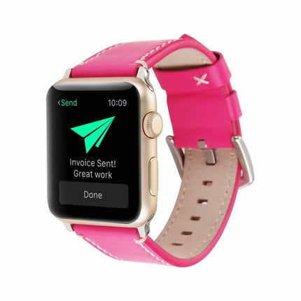 Calfskin Genuine Leather Watchband For Apple Watch Series 6 & SE & 5 & 4 40mm / 3 & 2 & 1 38mm - DealBuddy