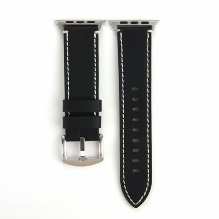 Calfskin Genuine Leather Watchband For Apple Watch Series 6 & SE & 5 & 4 40mm / 3 & 2 & 1 38mm, For Apple Watch Series 7 41mm / 6 & SE & 5 & 4 40mm / 3 & 2 & 1 38mm - DealBuddy