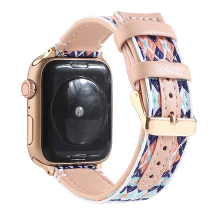 Ethnic Leather Watchband For Apple Watch Series 6 & SE & 5 & 4 40mm / 3 & 2 & 1 38mm - DealBuddy