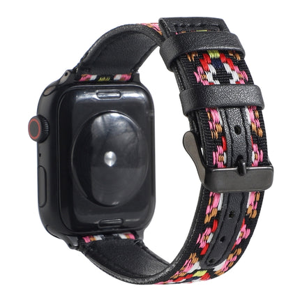 Ethnic Leather Watchband For Apple Watch Series 6 & SE & 5 & 4 40mm / 3 & 2 & 1 38mm, For Apple Watch Series 7 41mm / 6 & SE & 5 & 4 40mm / 3 & 2 & 1 38mm - DealBuddy