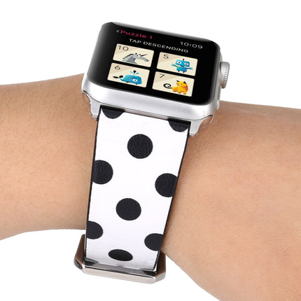 Fashion Wave Dot Series Leather Replacement Watchbands For Apple Watch Series 6 & SE & 5 & 4 40mm / 3 & 2 & 1 38mm - DealBuddy