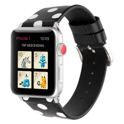Fashion Wave Dot Series Leather Replacement Watchbands For Apple Watch Series 6 & SE & 5 & 4 40mm / 3 & 2 & 1 38mm - DealBuddy