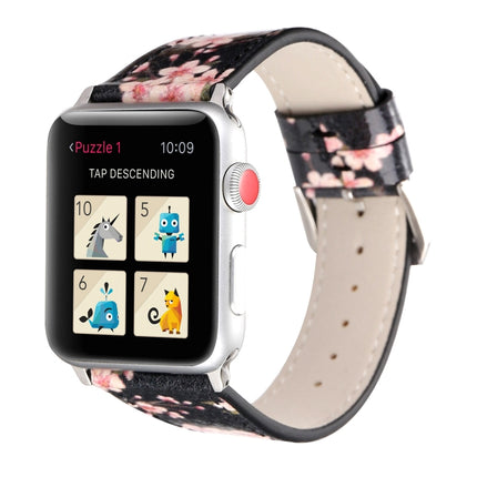 Plum Series Leather Replacement Watchbands For Apple Watch Series 6 & SE & 5 & 4 44mm / 3 & 2 & 1 42mm, For Apple Watch Ultra 49mm / Series 8&7 45mm / SE 2&6&SE&5&4 44mm / 3&2&1 42mm, For Apple Watch Series 7 45mm / 6 & SE & 5 & 4 44mm / 3 & 2 & 1 42mm - DealBuddy