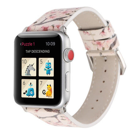 Plum Series Leather Replacement Watchbands For Apple Watch Series 6 & SE & 5 & 4 40mm / 3 & 2 & 1 38mm, For Apple Watch Series 8&7 41mm / SE 2&6&SE&5&4 40mm / 3&2&1 38mm, For Apple Watch Series 7 41mm / 6 & SE & 5 & 4 40mm / 3 & 2 & 1 38mm - DealBuddy