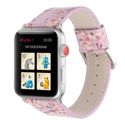 Plum Series Leather Replacement Watchbands For Apple Watch Series 6 & SE & 5 & 4 40mm / 3 & 2 & 1 38mm, For Apple Watch Series 8&7 41mm / SE 2&6&SE&5&4 40mm / 3&2&1 38mm, For Apple Watch Series 7 41mm / 6 & SE & 5 & 4 40mm / 3 & 2 & 1 38mm - DealBuddy