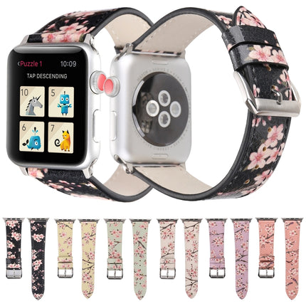 Plum Series Leather Replacement Watchbands For Apple Watch Series 6 & SE & 5 & 4 40mm / 3 & 2 & 1 38mm, For Apple Watch Series 8&7 41mm / SE 2&6&SE&5&4 40mm / 3&2&1 38mm, For Apple Watch Series 7 41mm / 6 & SE & 5 & 4 40mm / 3 & 2 & 1 38mm - DealBuddy