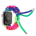 Umbrella Cord Rainbow Watchband For Apple Watch Series 6 & SE & 5 & 4 40mm / 3 & 2 & 1 38mm, For Apple Watch Series 8&7 41mm / SE 2&6&SE&5&4 40mm / 3&2&1 38mm, For Apple Watch Series 7 41mm / 6 & SE & 5 & 4 40mm / 3 & 2 & 1 38mm - DealBuddy