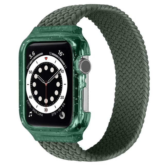Weave Replacement Wrist Strap Watchbands with Frame For Apple Watch Series 6 & SE & 5 & 4 44mm / 3 & 2 & 1 42mm, 128mm, 135mm, 140mm, 145mm, 150mm, 155mm, 160mm, 165mm - DealBuddy