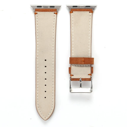 Frosted Genuine Leather Watchband For Apple Watch Series 6 & SE & 5 & 4 40mm / 3 & 2 & 1 38mm, For Apple Watch Series 7 41mm / 6 & SE & 5 & 4 40mm / 3 & 2 & 1 38mm - DealBuddy