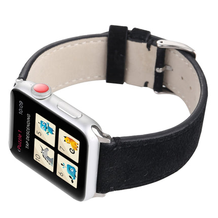 Frosted Genuine Leather Watchband For Apple Watch Series 6 & SE & 5 & 4 40mm / 3 & 2 & 1 38mm - DealBuddy