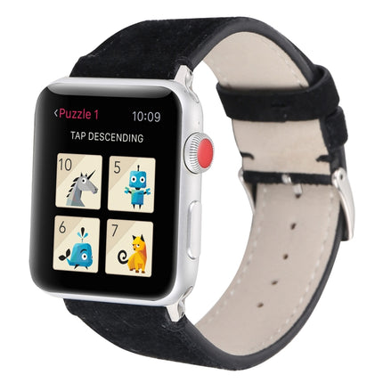 Frosted Genuine Leather Watchband For Apple Watch Series 6 & SE & 5 & 4 40mm / 3 & 2 & 1 38mm - DealBuddy