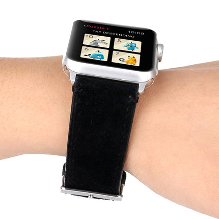 Frosted Genuine Leather Watchband For Apple Watch Series 6 & SE & 5 & 4 40mm / 3 & 2 & 1 38mm - DealBuddy