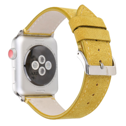 Frosted Genuine Leather Watchband For Apple Watch Series 6 & SE & 5 & 4 44mm / 3 & 2 & 1 42mm, For Apple Watch Series 7 45mm / 6 & SE & 5 & 4 44mm / 3 & 2 & 1 42mm - DealBuddy