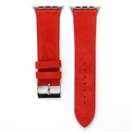 Frosted Genuine Leather Watchband For Apple Watch Series 6 & SE & 5 & 4 44mm / 3 & 2 & 1 42mm, For Apple Watch Series 7 45mm / 6 & SE & 5 & 4 44mm / 3 & 2 & 1 42mm