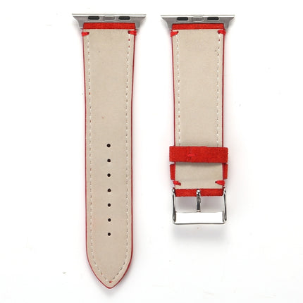 Frosted Genuine Leather Watchband For Apple Watch Series 6 & SE & 5 & 4 44mm / 3 & 2 & 1 42mm, For Apple Watch Series 7 45mm / 6 & SE & 5 & 4 44mm / 3 & 2 & 1 42mm