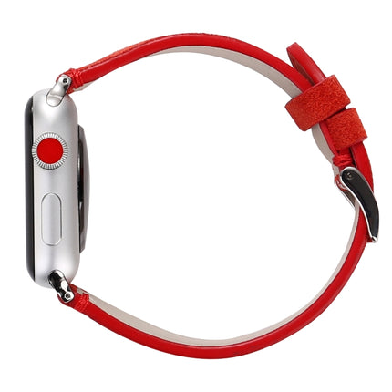 Frosted Genuine Leather Watchband For Apple Watch Series 6 & SE & 5 & 4 44mm / 3 & 2 & 1 42mm, For Apple Watch Series 7 45mm / 6 & SE & 5 & 4 44mm / 3 & 2 & 1 42mm