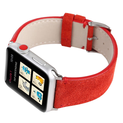 Frosted Genuine Leather Watchband For Apple Watch Series 6 & SE & 5 & 4 44mm / 3 & 2 & 1 42mm, For Apple Watch Series 7 45mm / 6 & SE & 5 & 4 44mm / 3 & 2 & 1 42mm