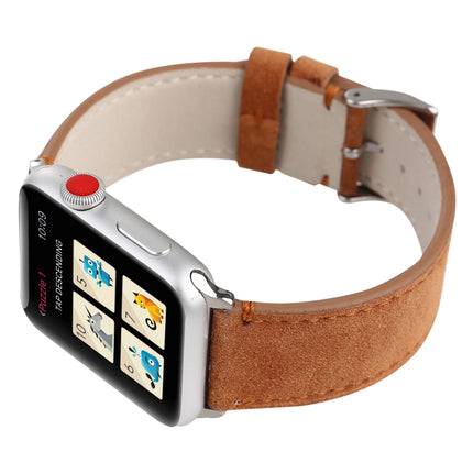 Frosted Genuine Leather Watchband For Apple Watch Series 6 & SE & 5 & 4 44mm / 3 & 2 & 1 42mm, For Apple Watch Series 7 45mm / 6 & SE & 5 & 4 44mm / 3 & 2 & 1 42mm - DealBuddy