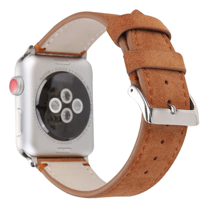 Frosted Genuine Leather Watchband For Apple Watch Series 6 & SE & 5 & 4 44mm / 3 & 2 & 1 42mm, For Apple Watch Series 7 45mm / 6 & SE & 5 & 4 44mm / 3 & 2 & 1 42mm - DealBuddy
