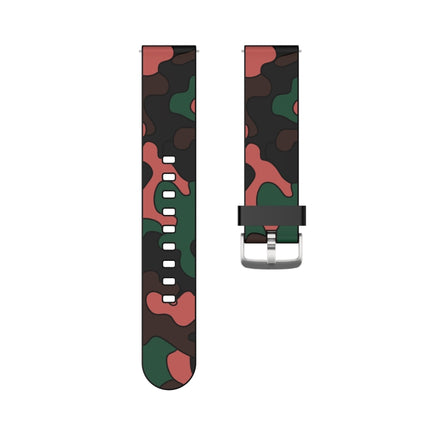 Camouflage Silicone Replacement Wrist Strap Watchband with Silver Buckle, 20mm For Samsung Galaxy Watch 3 41mm, 22mm For Samsung Galaxy Watch 3 45mm, 20mm For Samsung Galaxy Watch Active2 44mm, 20mm For Huawei Watch GT 2 42mm                           ... - DealBuddy