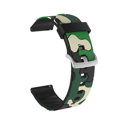 Camouflage Silicone Replacement Wrist Strap Watchband with Silver Buckle, 20mm For Samsung Galaxy Watch 3 41mm, 22mm For Samsung Galaxy Watch 3 45mm, 20mm For Samsung Galaxy Watch Active2 44mm, 20mm For Huawei Watch GT 2 42mm                           ... - DealBuddy