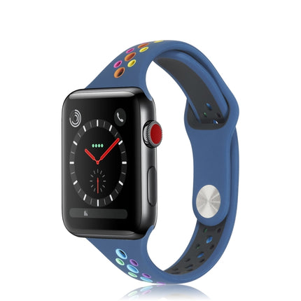 Rainbow Silicone Watchband For Apple Watch Series 6 & SE & 5 & 4 40mm / 3 & 2 & 1 38mm - DealBuddy