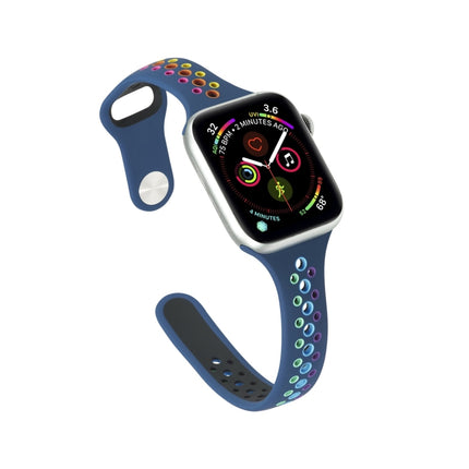 Rainbow Silicone Watchband For Apple Watch Series 6 & SE & 5 & 4 40mm / 3 & 2 & 1 38mm - DealBuddy