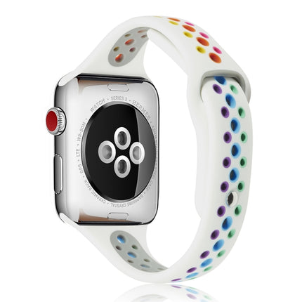 Rainbow Silicone Watchband For Apple Watch Series 6 & SE & 5 & 4 40mm / 3 & 2 & 1 38mm - DealBuddy