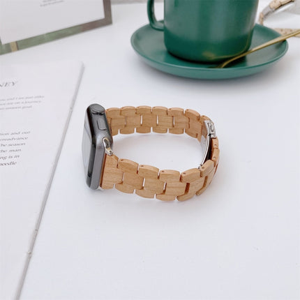 Wooden Bead Woven Watchband For Apple Watch Series 6 & SE & 5 & 4 40mm / 3 & 2 & 1 38mm, For Apple Watch Series 8&7 41mm / SE 2&6&SE&5&4 40mm / 3&2&1 38mm, For Apple Watch Series 7 41mm / 6 & SE & 5 & 4 40mm / 3 & 2 & 1 38mm - DealBuddy