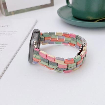 Wooden Bead Woven Watchband For Apple Watch Series 6 & SE & 5 & 4 44mm / 3 & 2 & 1 42mm - DealBuddy