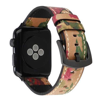 Retro Head-layer Cowhide Genuine Leather Watchband For Apple Watch Series 6 & SE & 5 & 4 40mm / 3 & 2 & 1 38mm, For Apple Watch Series 8&7 41mm / SE 2&6&SE&5&4 40mm / 3&2&1 38mm, For Apple Watch Series 7 41mm / 6 & SE & 5 & 4 40mm / 3 & 2 & 1 38mm - DealBuddy